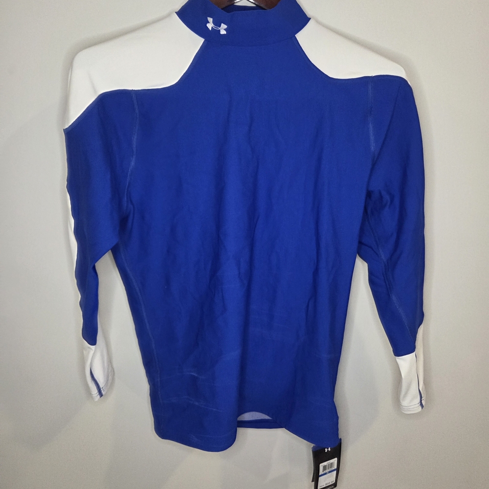 Under Armour Men's Royal Blue and White Long Sleeve Top